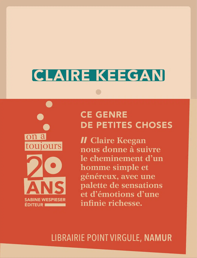 Jaquette 20 ans Ce Genre de petites choses Librairie Point Virgule 1052x1375