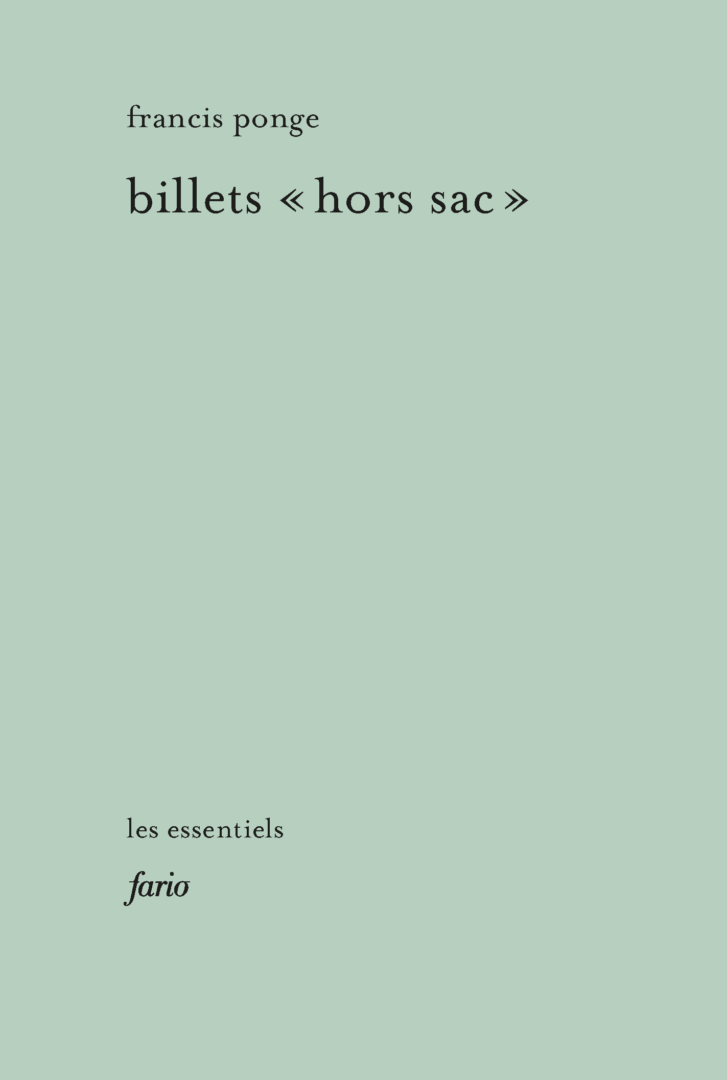 billets hors sac ponge